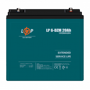 Купити Тяговий свинцево-кислотний AGM акумулятор LP 6-DZM-20 Ah 2 631,00 грн
