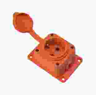 Купити Розетка каучукова стаціонарна 1KMP-O 2Р+РЕ 16А IP44 помаранчева Bylion , TAKEL 99,60 грн