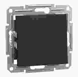 Купити Перемикач 1-клавішний, самозажимний контакт, антрацит, Asfora 170,70 грн