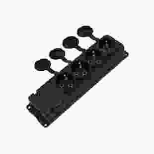 Купити Розетка каучукова чотиримісна стаціонарна 4KMP 2Р+РЕ 16А IP44 чорна Bylion , TAKEL 189,80 грн