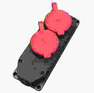 Купити Розетка каучукова двомісна стаціонарна 2KMPT 3Р+РЕ 2х25А IP44 Bylion , TAKEL 366,30 грн