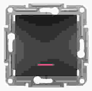 Купити Кнопка з підсвіткою, самозажимний контакт, антрацит, Asfora 303,60 грн