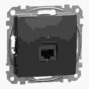 Купити Розетка на один роз’єм RJ45 категорія 5E UTP, чорний Sedna Design 647,50 грн