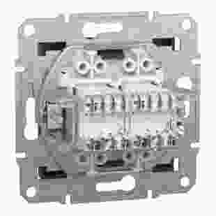 Купити Розетка комп'ютерна подвійна RJ45 кат.6е UTP, антрацит, Asfora 810,90 грн