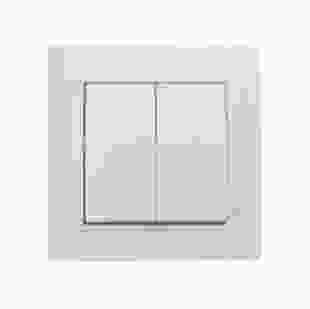 Купити Вимикач подвійний Enzo (білий) 36,70 грн