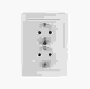 Купити Розетка подвійна з заземленням Enzo (білий) 53,94 грн