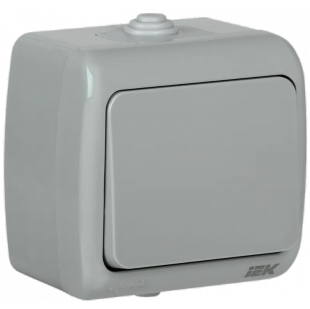 Купити Вимикач 1-клавішний для відкритої установки ВС-20-1-0-А 10А IP54 AQUATIC IEK 49,39 грн