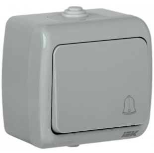 Купити Вимикач 1-клавішний для відкритої установки кнопковий ВС-20-1-3-А 10А IP54 AQUATIC IEK 41,30 грн