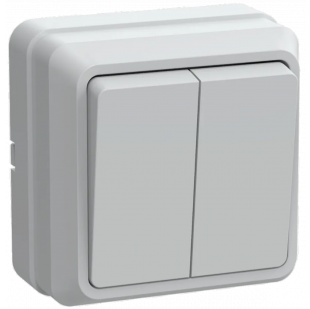 Купити ВС20-2-0-ОБ Вимикач 2кл 10А від.уст. ОКТАВА (білий) 21,60 грн