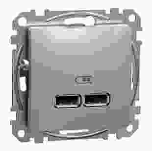Купити Розетка USB тип A+A 2,1 A, алюміній Sedna Design 1 862,80 грн