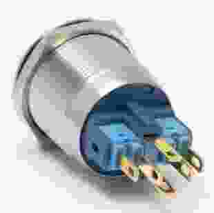 Купити Кнопка металева КНМ-22-FJ-E-Z 220V 1NO1NC з фіксацією, червоний, TAKEL 253,10 грн