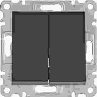 Купити Вимикач 2-клавішний Lumina, чорний, 10АХ/230В 206,40 грн