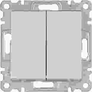 Купити Вимикач 2-клав. універсальний Lumina, срібний, 10АХ/230В 318,00 грн