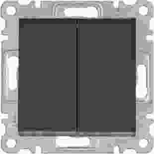 Купити Вимикач 2-клав. універсальний Lumina, чорний, 10АХ/230В 351,00 грн