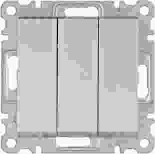 Купити Вимикач 3-клавішний Lumina, срібний, 10АХ/230В 476,80 грн