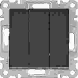 Купити Вимикач 3-клавішний Lumina, чорний, 10АХ/230В 526,20 грн