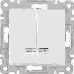 Купити Вимикач з підсвічуванням 2-клавішний Lumina, білий, 10АХ/230В 272,00 грн