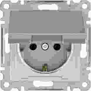Купити Розетка з з/к з кришкою Lumina, срібна, 16А/230В 76,80 грн