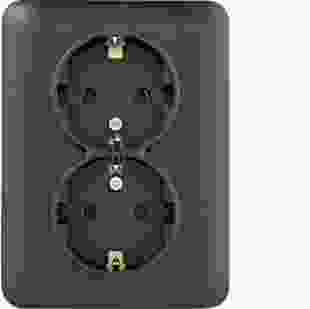 Купити Розетка з з/к подвійна Lumina, чорна, 16А/230В 297,40 грн