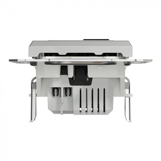 Купити USB розетка подвійна 2,4A алюміній Asfora 2 672,10 грн