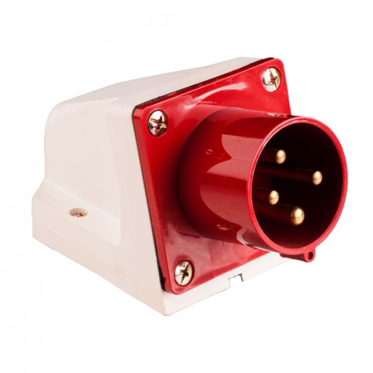 Вилка стаціонарна 524 32А 380В 3Р+Е IP44 000126549