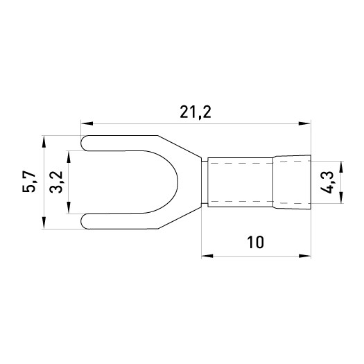 Купить Наконечник изолированный вилочный E.NEXT e.terminal.stand.sv.1,25.3,2.red 0.5-1.5 кв.мм, красный (Арт. s2036001) 91,10 грн