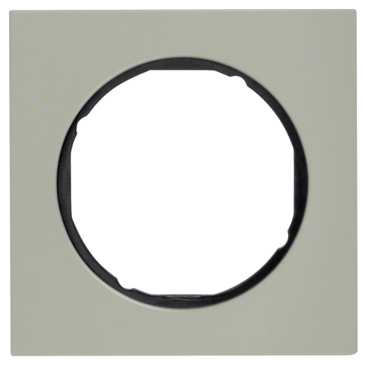 Рамка 1Х нержавіюча сталь/чорний, R.3 000027111