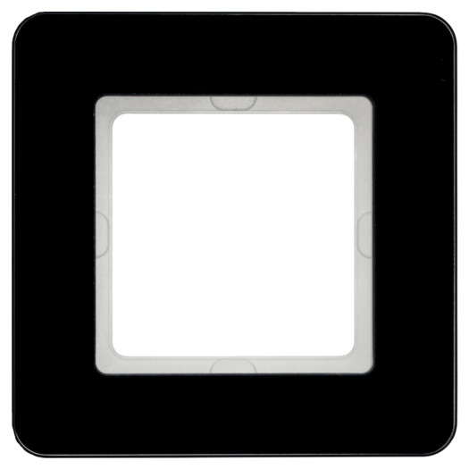 Рамка 1Х скло/чорний Q.7 000034381