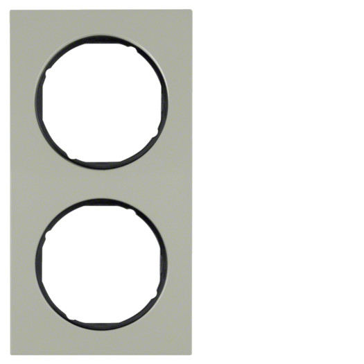 Рамка 2Х нержавіюча сталь/чорний, R.3 000027112