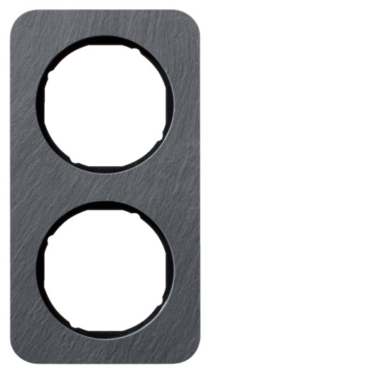 Рамка 2Х антрацит/чорний, сланець, R.1 000027038