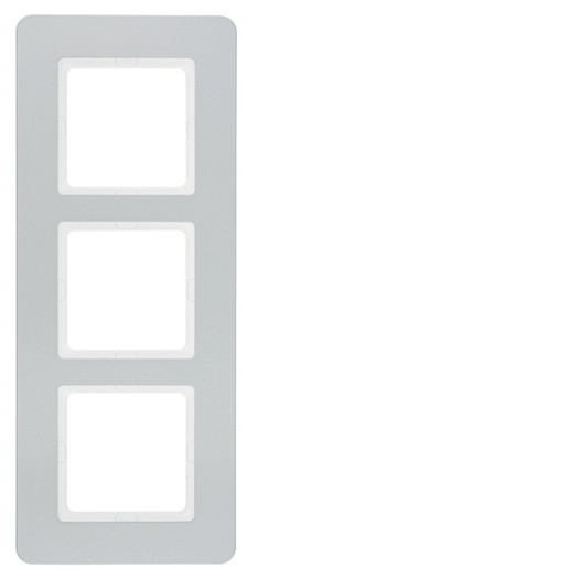 Рамка 3Х пластикова алюміній, Q.7 000042001