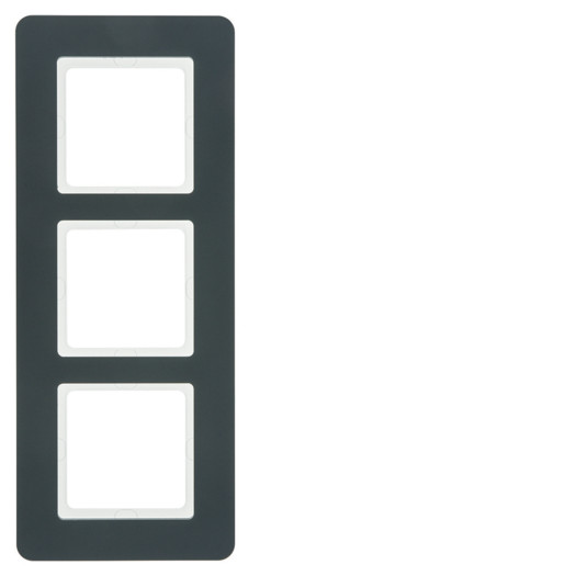 Рамка 3Х пластикова антрацит, Q.7 000042002