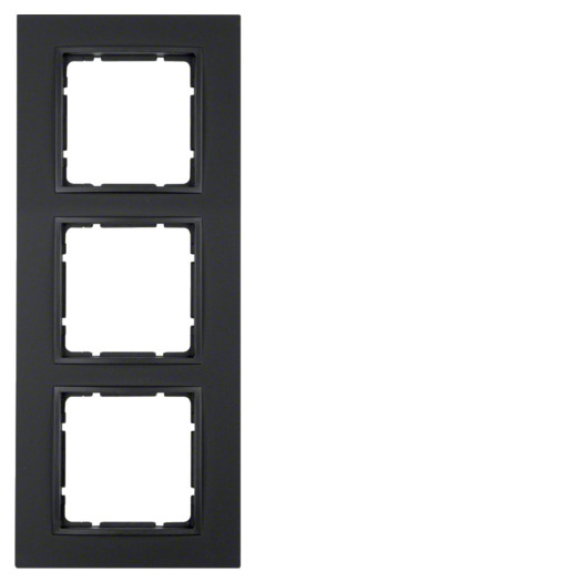 Рамка 3Х пластикова кольору антрацит B.7 000022467