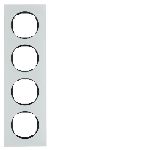 Рамка 4Х скло пол.біле R.8 000042670