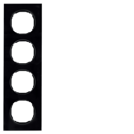 Рамка 4Х скло чорне R.8 000042674