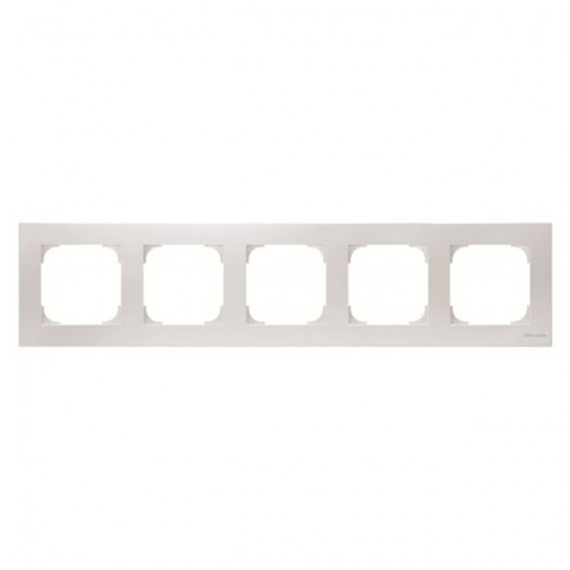 8575 BL Рамка 5 постів, розмір 86х370мм Sky білий 000091320 8575 BL Рамка 5 постів, розмір 86х370мм Sky білий 000091320
