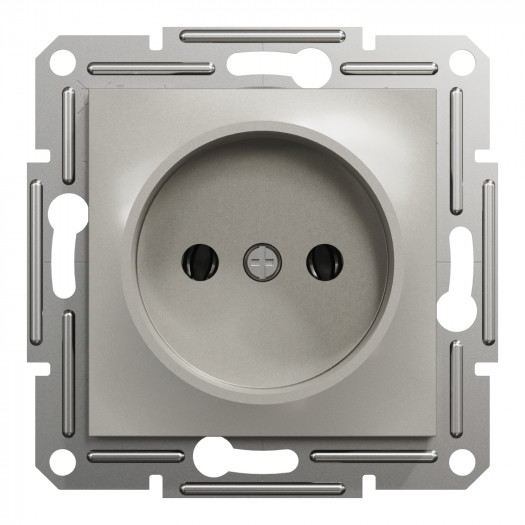 Купити Розетка без заземлюючого контакта, бронза, Asfora 149,80 грн