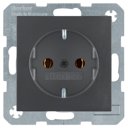 Розетка з з/к, антрацит, 16А/250В S.1 000022528