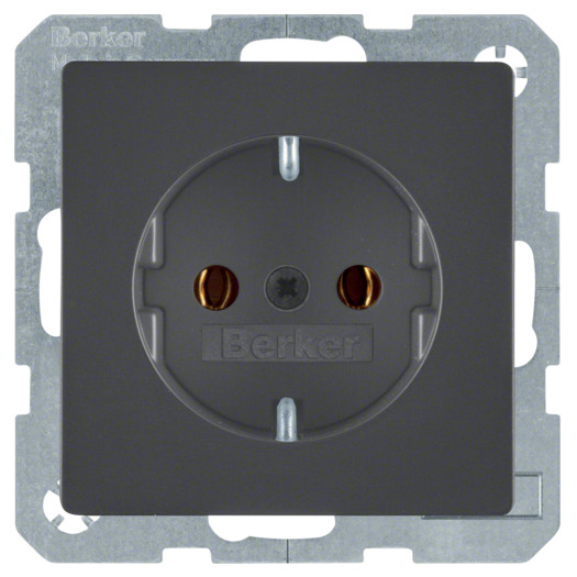 Розетка з з/к, 16А/250В, антрацит, Q.x М00002087