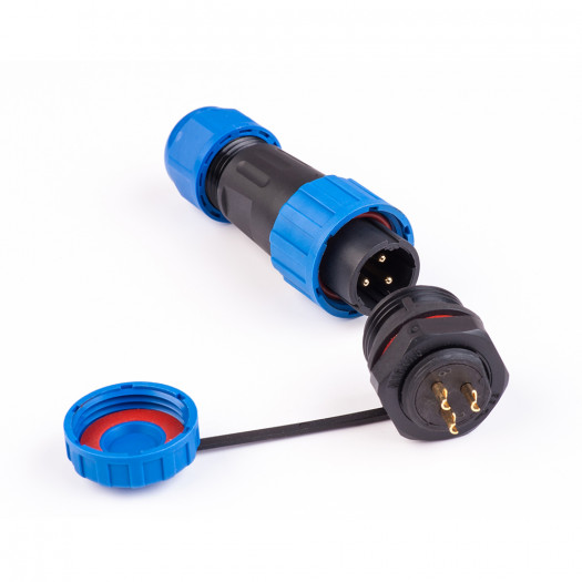 Коннектор вологозахищений SP-16 3pin 000127440