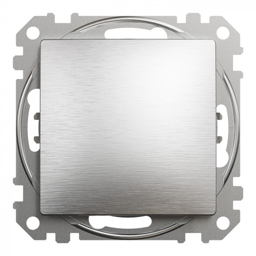 Купити Вимикач кнопковий 1-клавішний 10 А, матовий алюміній Sedna Elements 609,20 грн