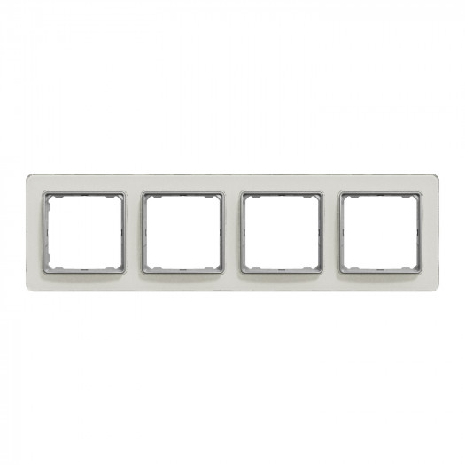 Купити Рамка 4-м штучне біле скло Sedna Elements 736,30 грн