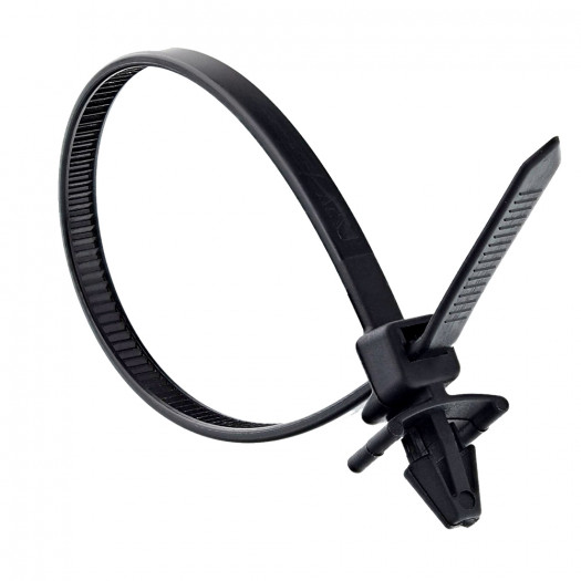 Стяжка кабельна (хомут) з монтажною головкою 3х110 (2,5х110мм) чорна (100шт) 000125289