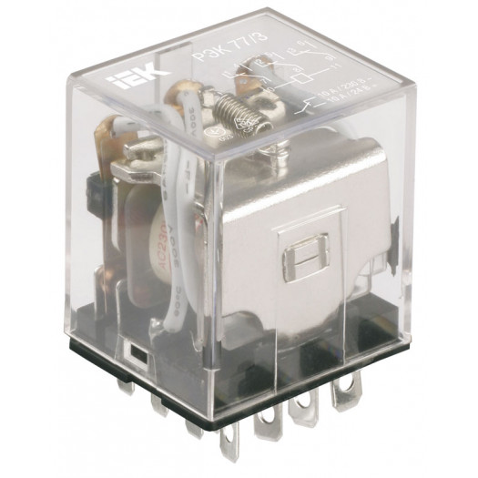 Реле РЭК77/3 (LY3), 10А, 12В АC, IEK (Арт. RRP10-3-10-012A) 000032072