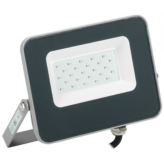 Прожектор LED СДО 07-20B blue IP65 сірий IEK 000053295