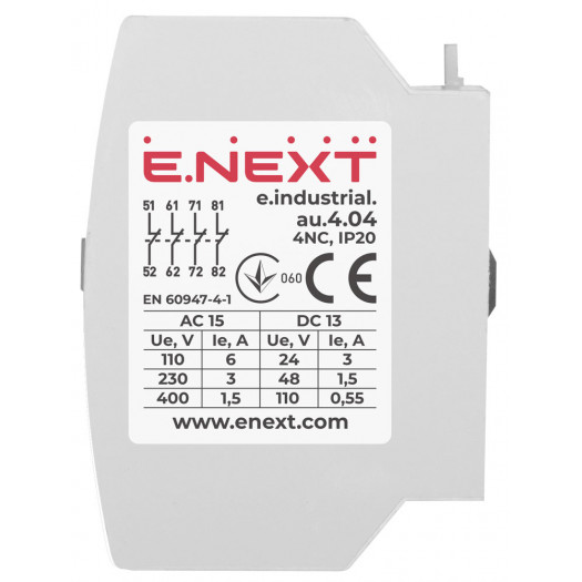 Купити Додатковий контакт e.industrial.au.4.04, 4nc 129,70 грн