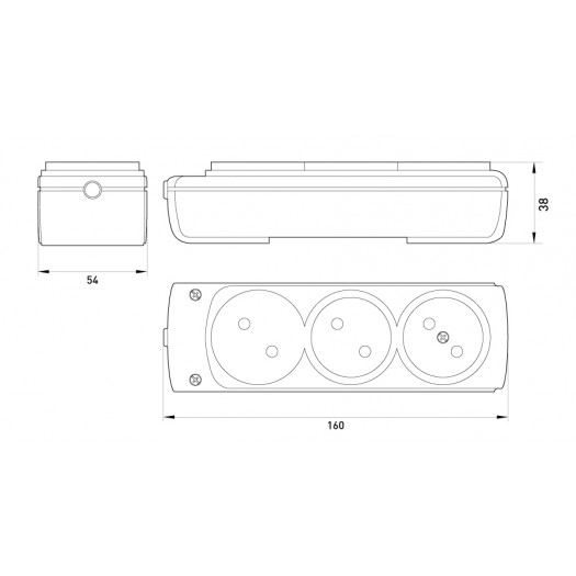 Купити Колодка e.t.es.3 3 гнізда, без з/к 128,20 грн