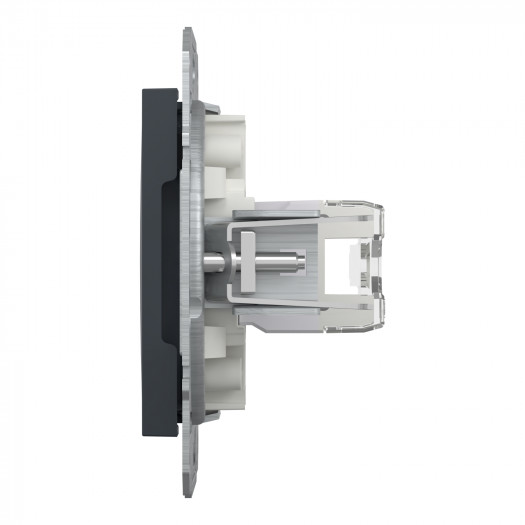 Купити Розетка комп'ютерна RJ45 кат.6е UTP, антрацит, Asfora 540,80 грн