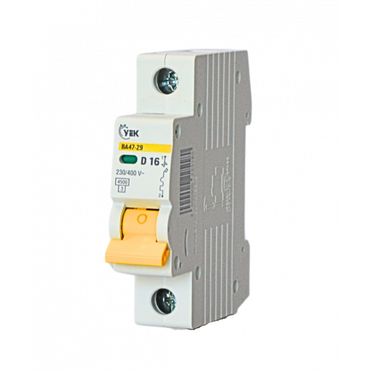 Авт. вим. ВА47-29 1Р 16А 4,5кА х-ка D 000155643 Авт. вим. ВА47-29 1Р 16А 4,5кА х-ка D 000155643