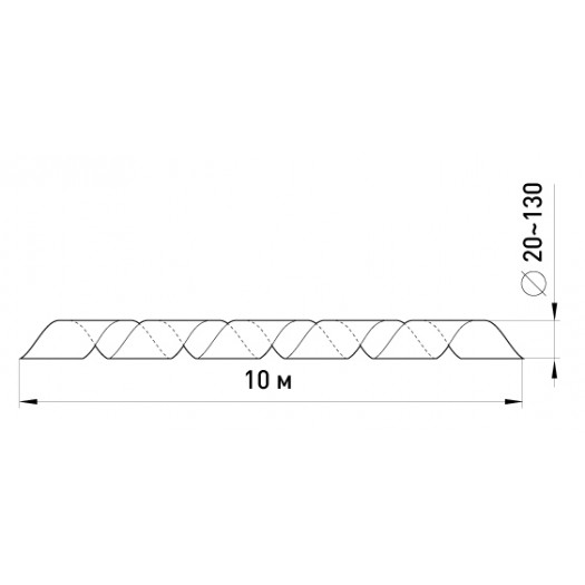 Купити Спіральна обв'язка e.spiral.stand.24, 20-130мм, 10м 327,00 грн